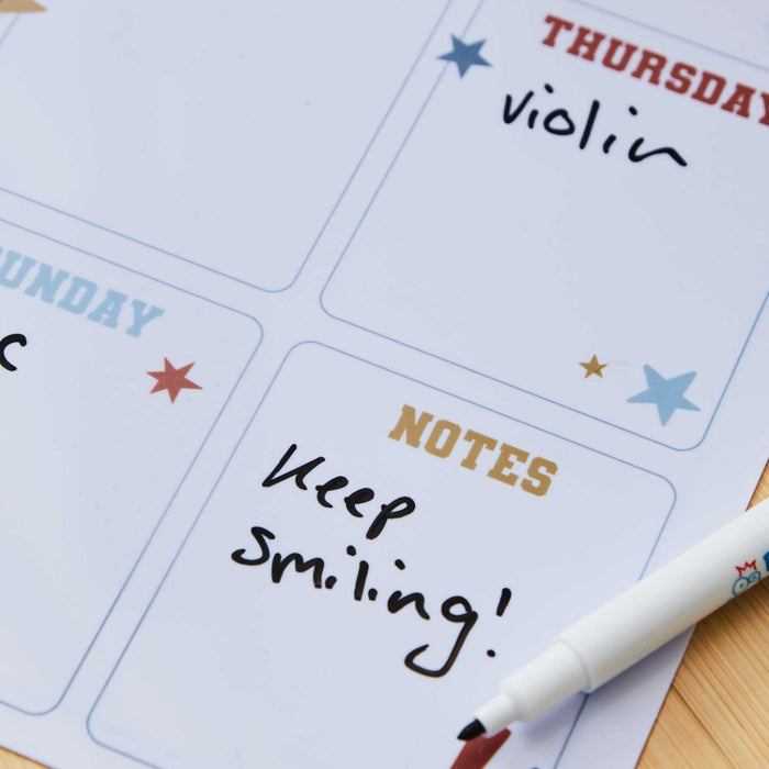 My Kids Personalised Baker Ross Blue Weekly Planner