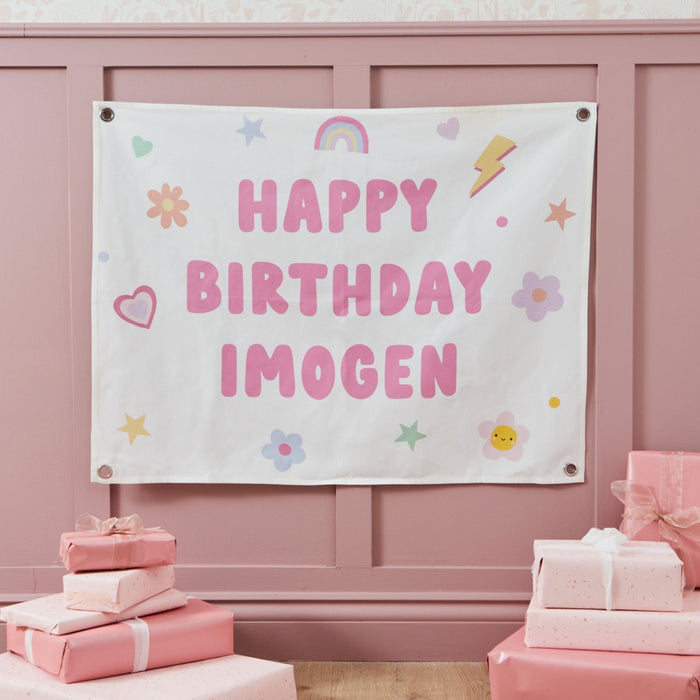 My Kids Personalised Birthday Girl Large Wall Hanging