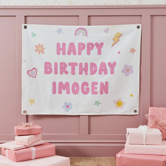 My Kids Personalised Birthday Girl Large Wall Hanging