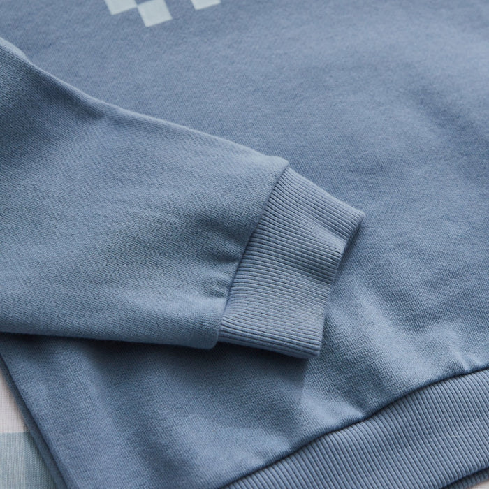 My Kids Personalised Blue Checkerboard Sweatshirt