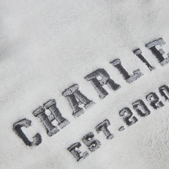 My Kids Personalised Football Grey Fleece Robe