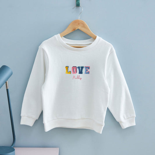 My Kids Personalised LOVE Rainbow Sweatshirt