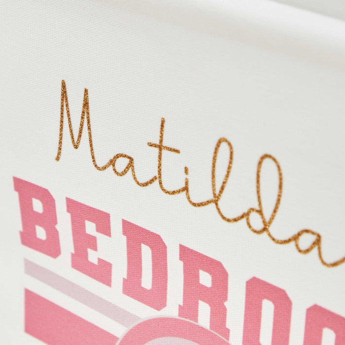 My Kids Personalised Pink Keep Out Wall Hanging