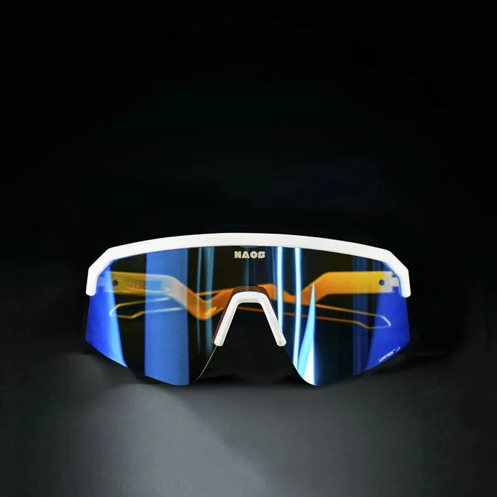 Naos | Ziris Sportbril | Glossy White / Blue Naos