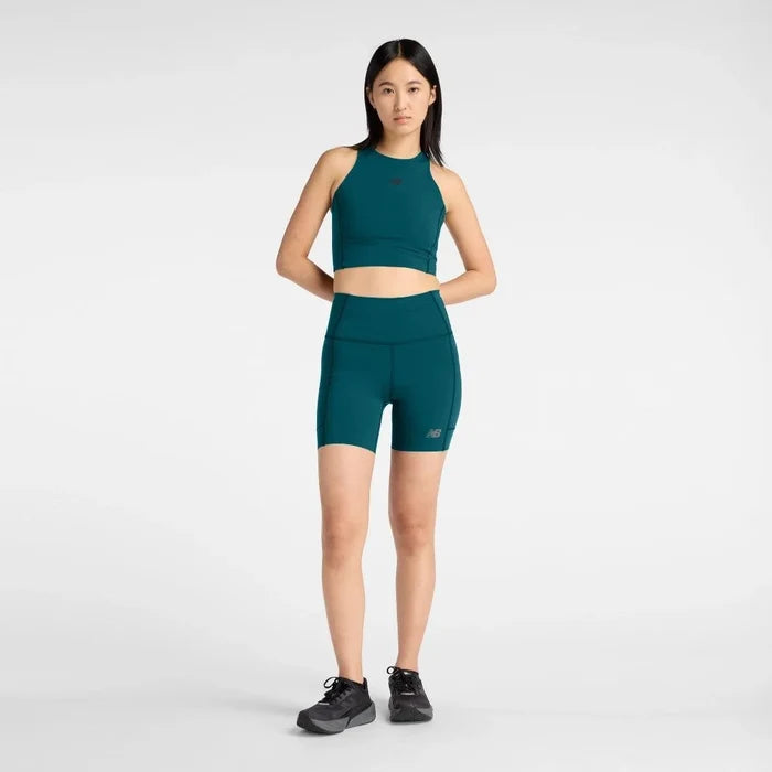 New Balance | RC Elite Storage Short 6" | Dames | Medusa Green