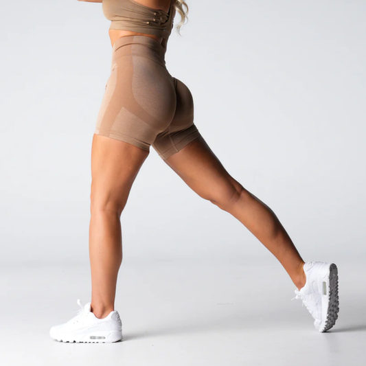NVGTN - Beige Performance Seamless Shorts