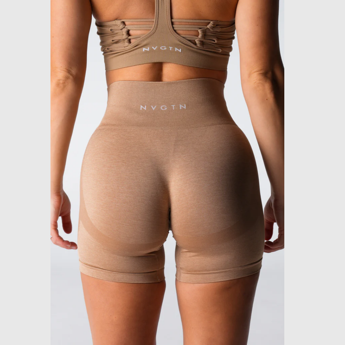 NVGTN - Beige Performance Seamless Shorts