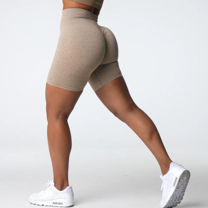 NVGTN - Beige Scrunch Seamless Shorts