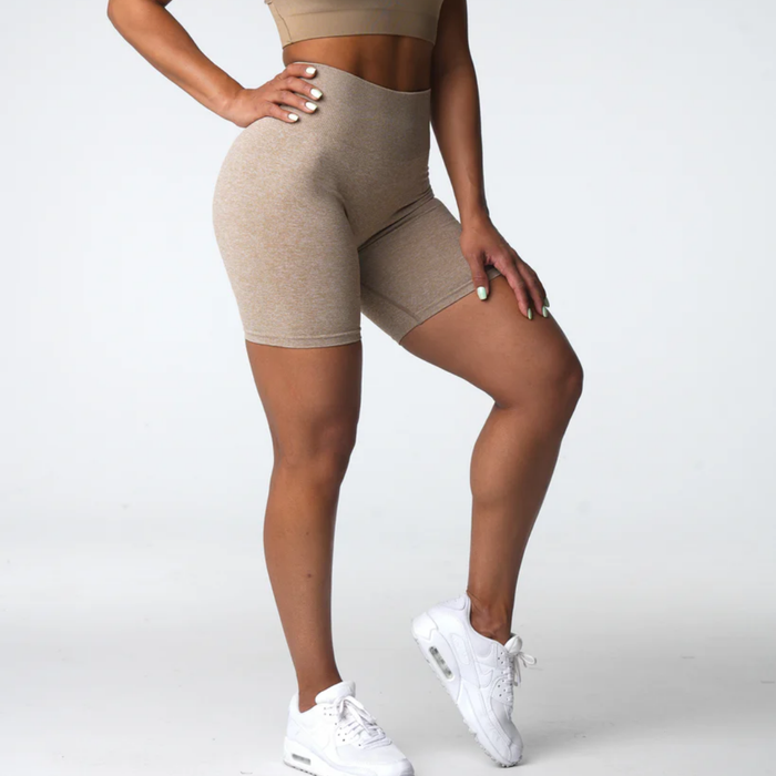NVGTN - Beige Scrunch Seamless Shorts
