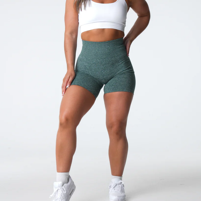 NVGTN - Forest Green Scrunch Seamless Shorts
