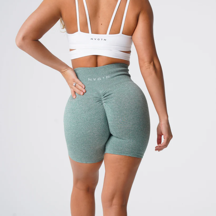 NVGTN - Sage Green Scrunch Seamless Shorts