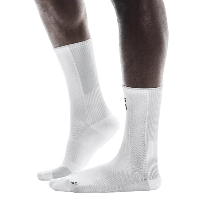 ON | Performance Run Sock High | White / Glacier