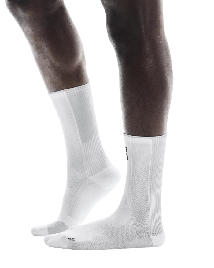 ON | Performance Run Sock High | White / Glacier