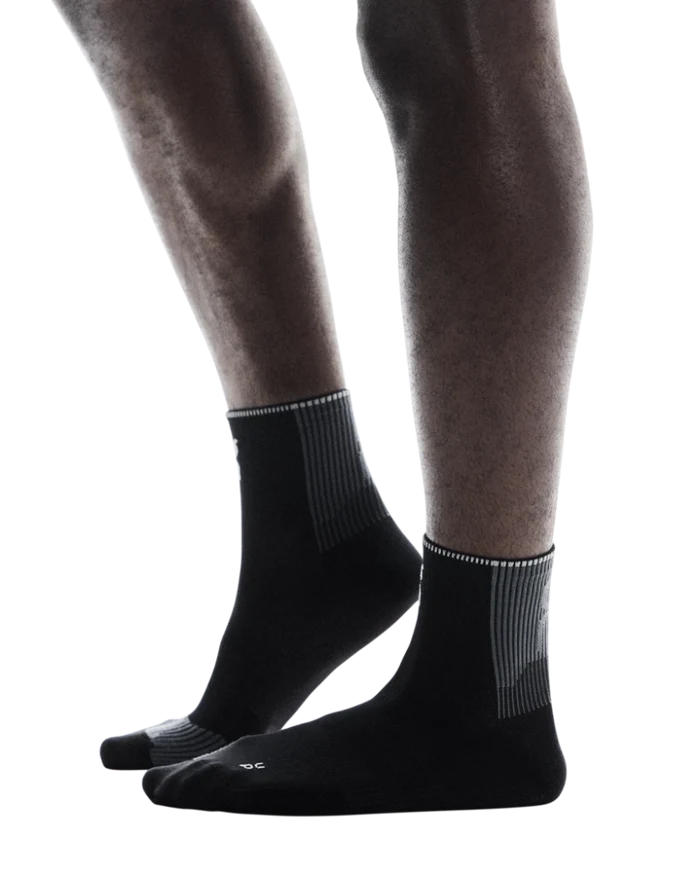 ON | Performance Run Sock Mid | Black / Eclipse