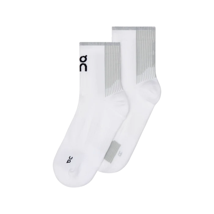 ON | Performance Run Sock Mid | White / Glacier