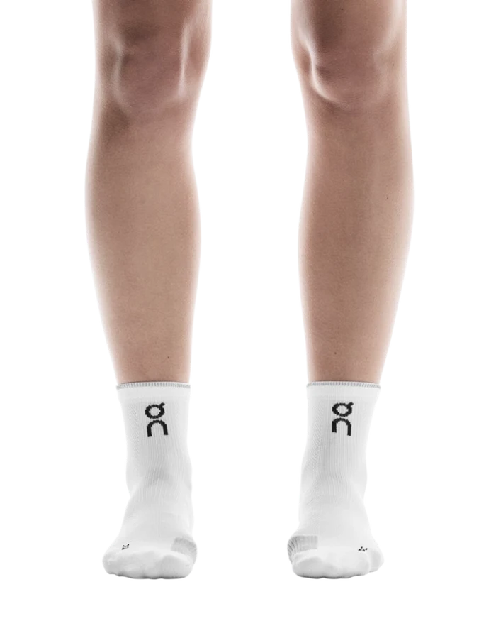 ON | Performance Run Sock Mid | White / Glacier