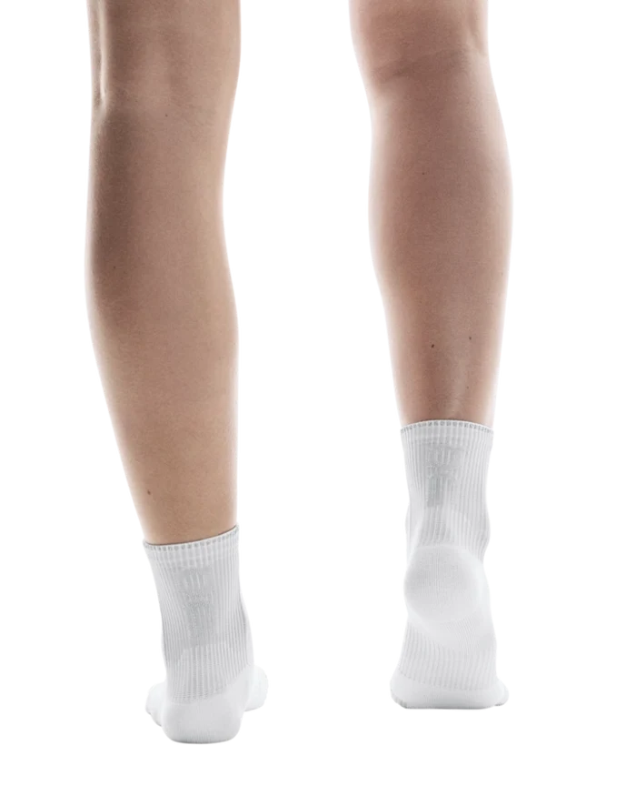 ON | Performance Run Sock Mid | White / Glacier