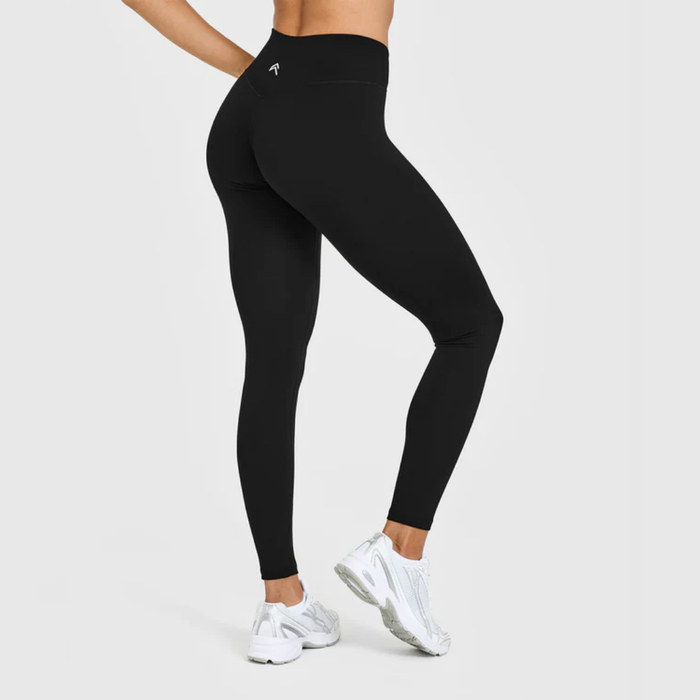 Oner Active - Timeless High Waisted Leggings with White Logo | Black