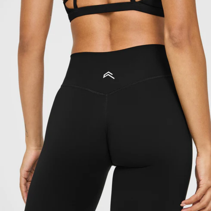 Oner Active - Timeless High Waisted Leggings with White Logo | Black