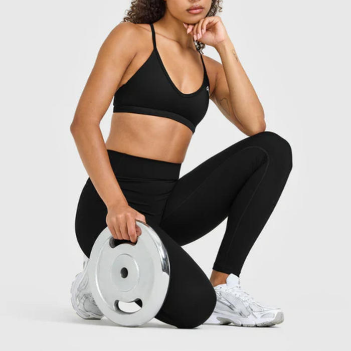 Oner Active - Timeless High Waisted Leggings with White Logo | Black