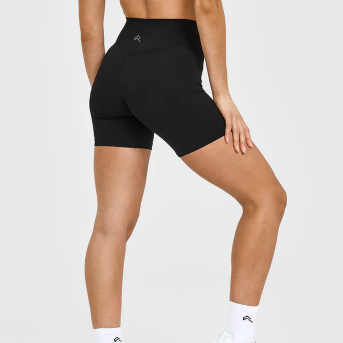 Oner Active - Timeless High Waisted Shorts with White Logo | Black