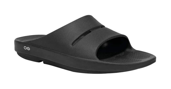 OOFOS | OOahh | Recovery Slides | Unisex | Black OOFOS