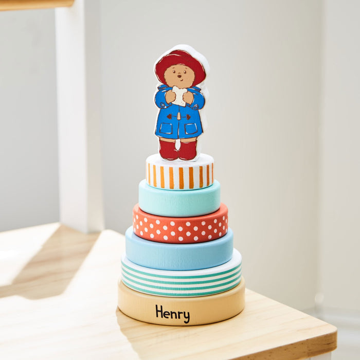 Orange Tree Toys Personalised Wooden Paddington Bear Stacker Toy