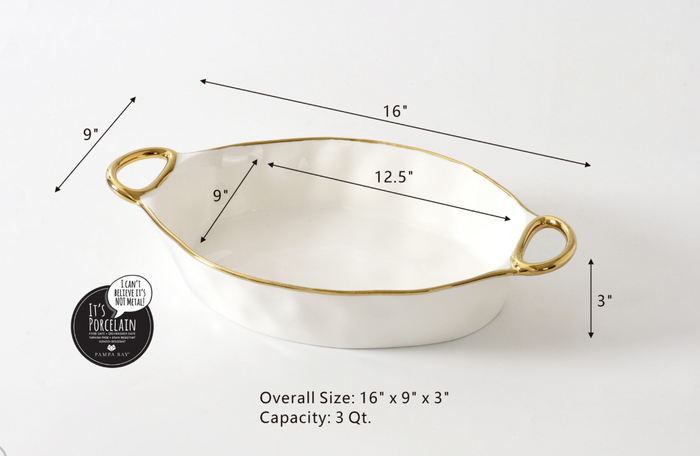 Oval Baking Dish w/ Handles