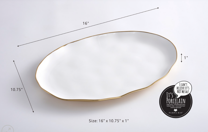 Oval Tray -Gold