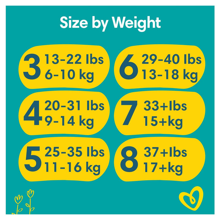 Pampers Baby-Dry Size 8, 52 Nappies, 17kg+, Jumbo+ Pack