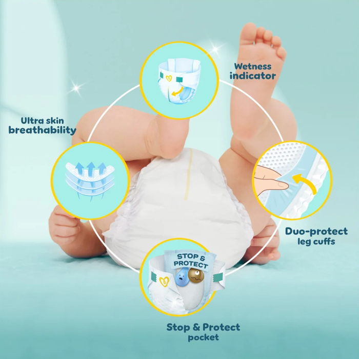 Pampers New Baby Premium Protection Jumbo Pack Size 3, 70 Nappies, 6-10 kg