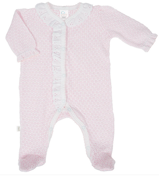 Paty Knit Footie-Pink