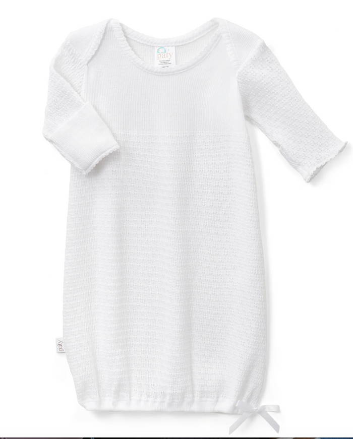 Paty Knit Gown-White