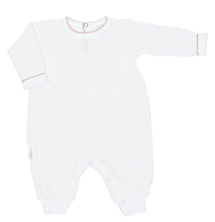 Paty Knit Romper-Red