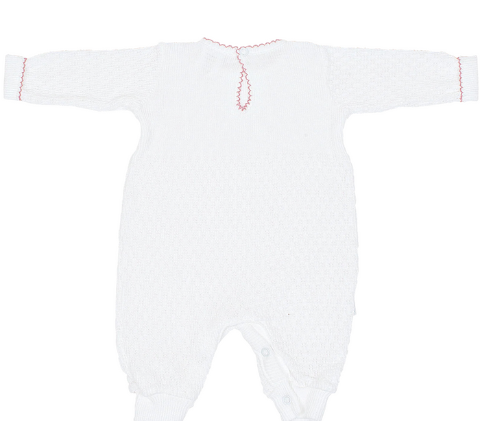 Paty Knit Romper-Red