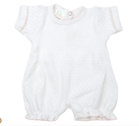 Paty Knit Ruffle Hem Bubble-Pink,NB