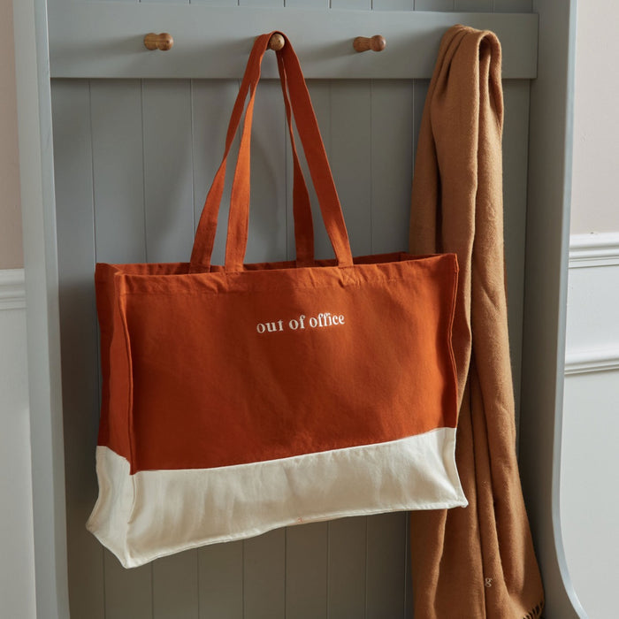 Personalisd Rust Contrast Tote Bag
