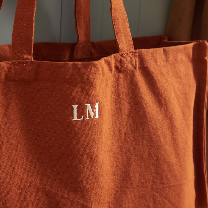 Personalisd Rust Contrast Tote Bag