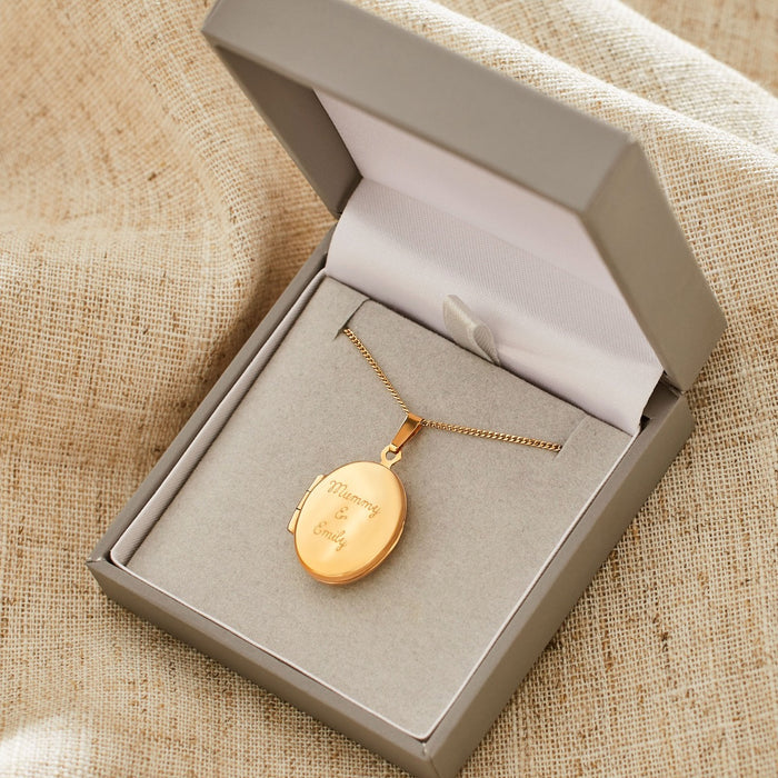 Personalised 18ct Gold Plated Locket Necklace