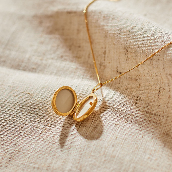 Personalised 18ct Gold Plated Locket Necklace