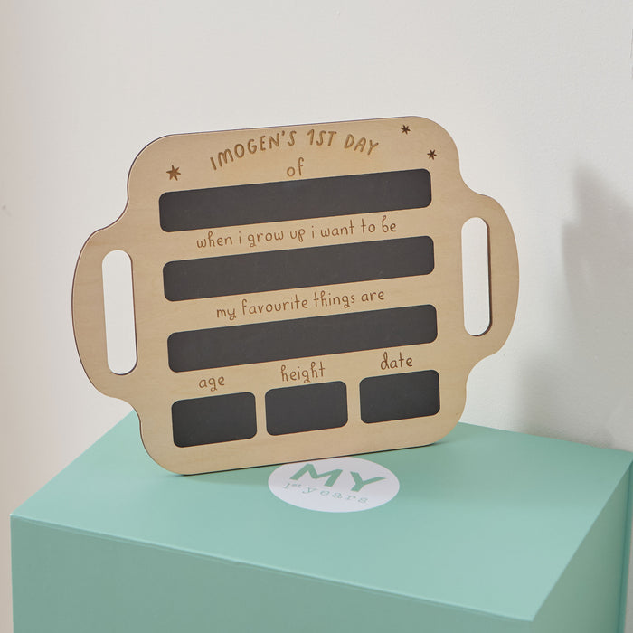 Personalised 1st Day Of School Board FSC®