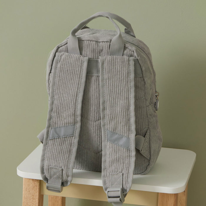 Personalised 3 Cars Embroidered Grey Cord Backpack