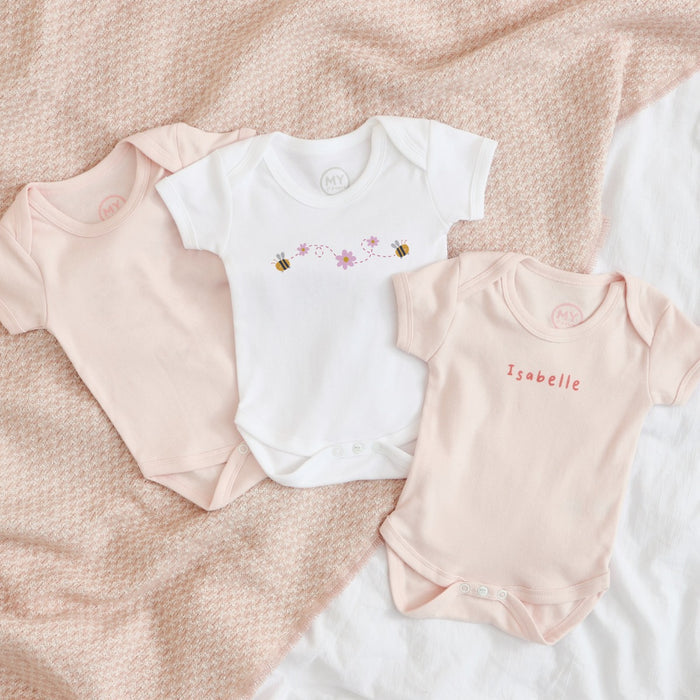 Personalised 3-Pack Bumblebee Bodysuits