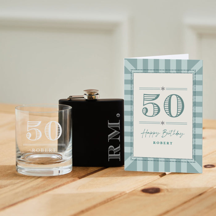 Personalised 50th Birthday Gift Set for Him
