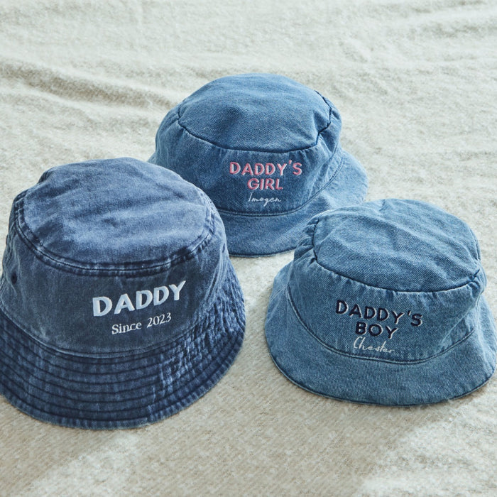 Personalised Adult Family Denim Bucket Hat