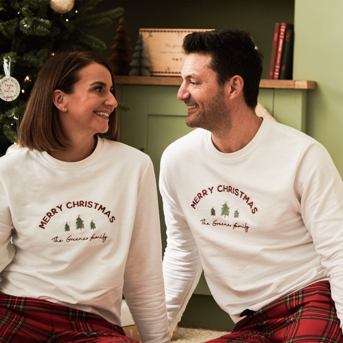Personalised Adult Merry Christmas Family Jumper