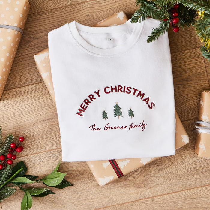 Personalised Adult Merry Christmas Family Jumper