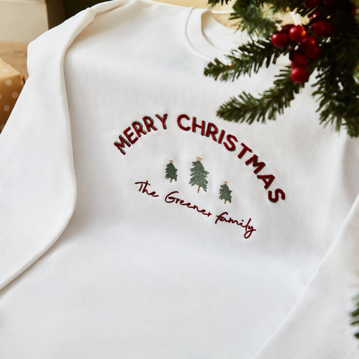 Personalised Adult Merry Christmas Family Jumper