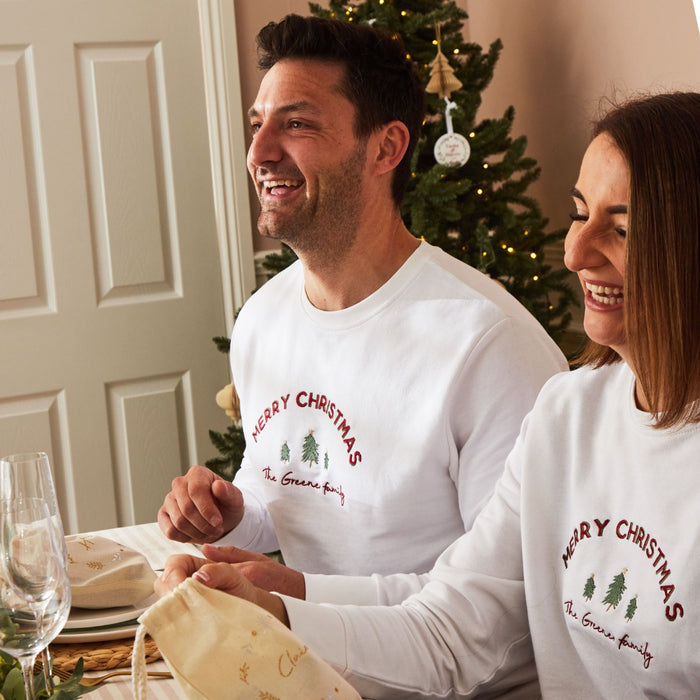 Personalised Adult Merry Christmas Family Jumper