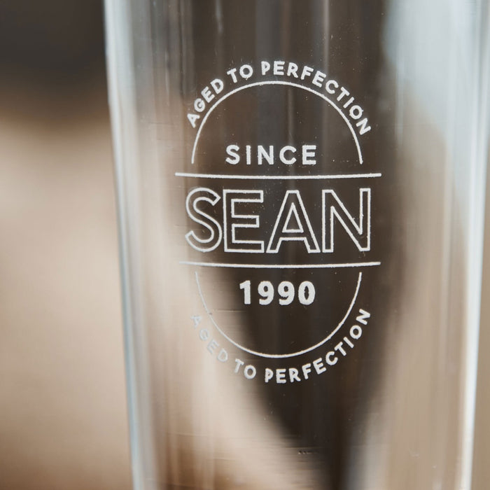 Personalised Aged To Perfection Tulip Beer Glass